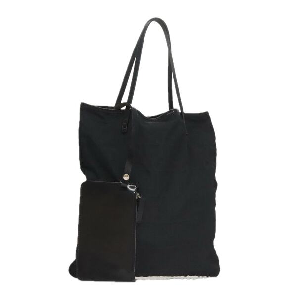 FENDI Zucca Canvas Tote Bag Black - Picture 1 of 14